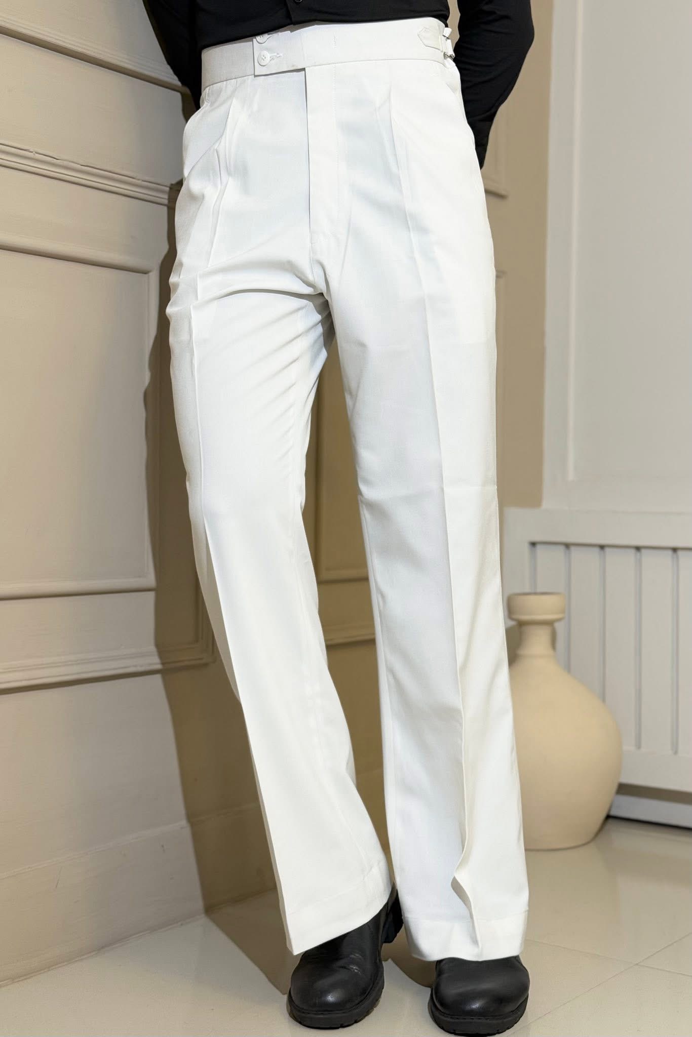 Off white Bootcut Gurkha pant