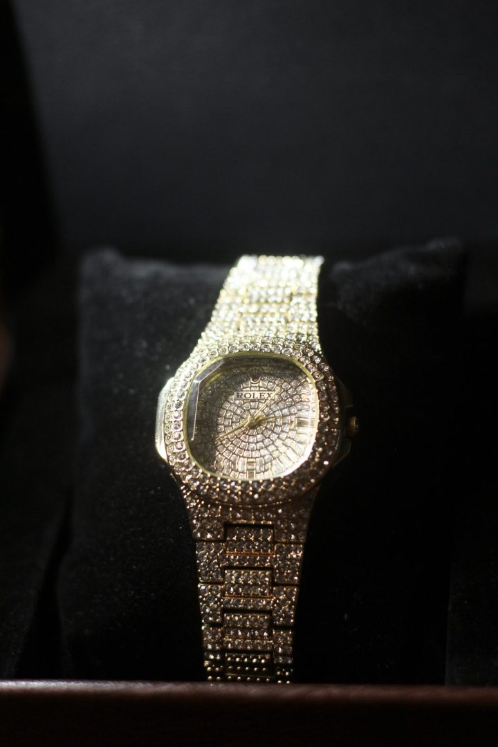 Rolex diamond stone watch - Image 9