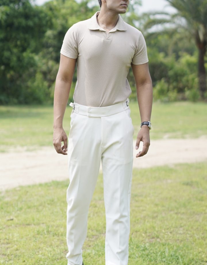 Beige knit polo - Image 3