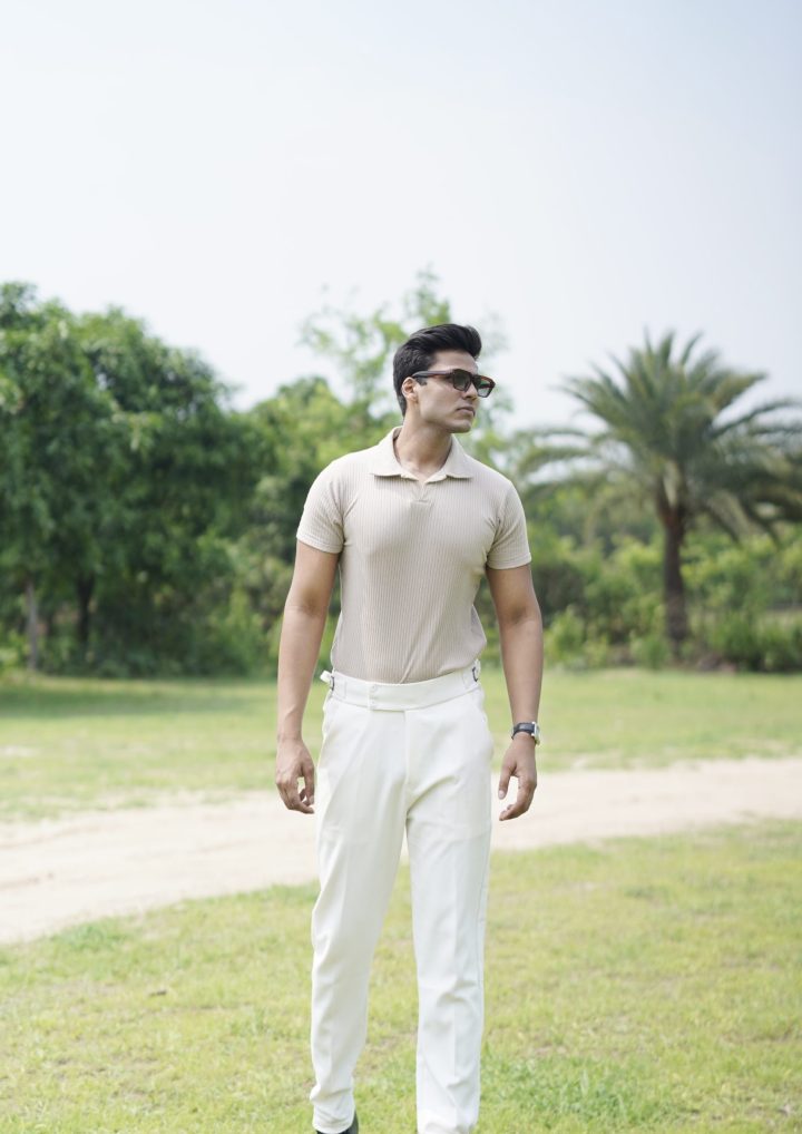 Beige knit polo - Image 2