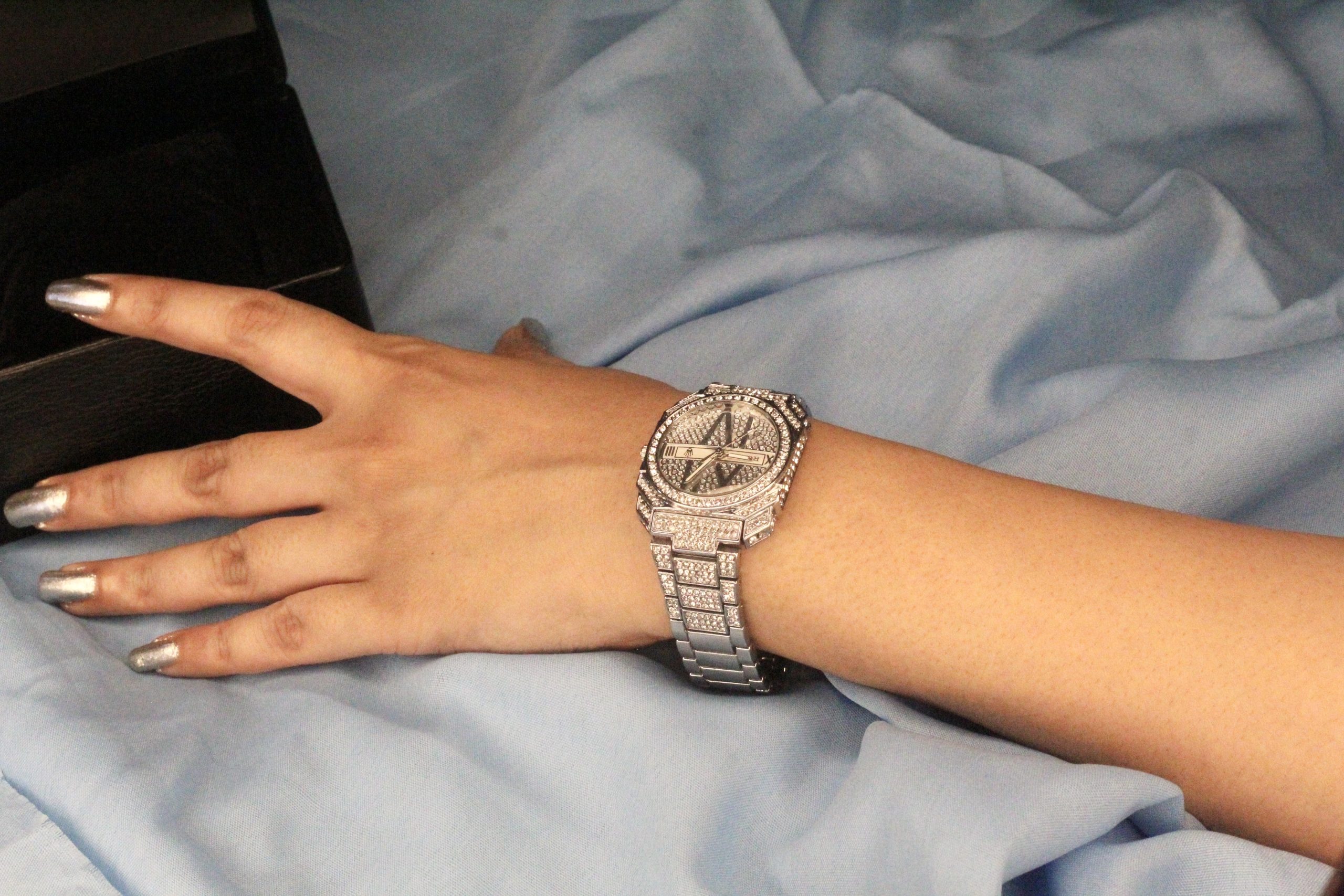 Rolex Silver Radiance Diamond Stone Watch - Image 3