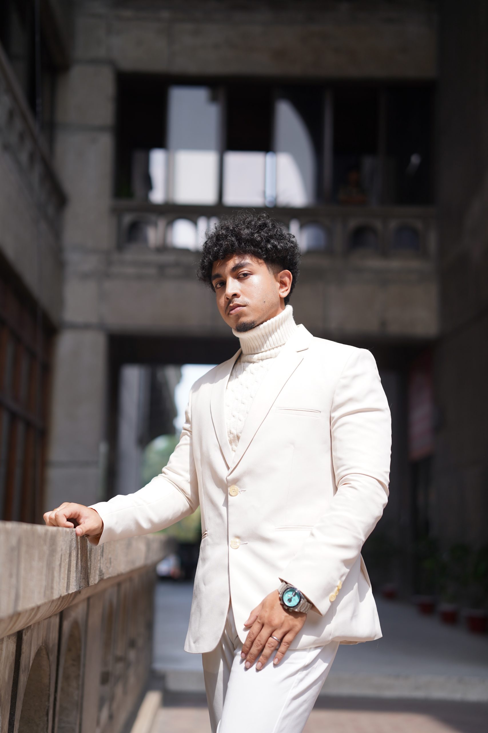 Off White Single Breasted Milan Blazer - Image 4