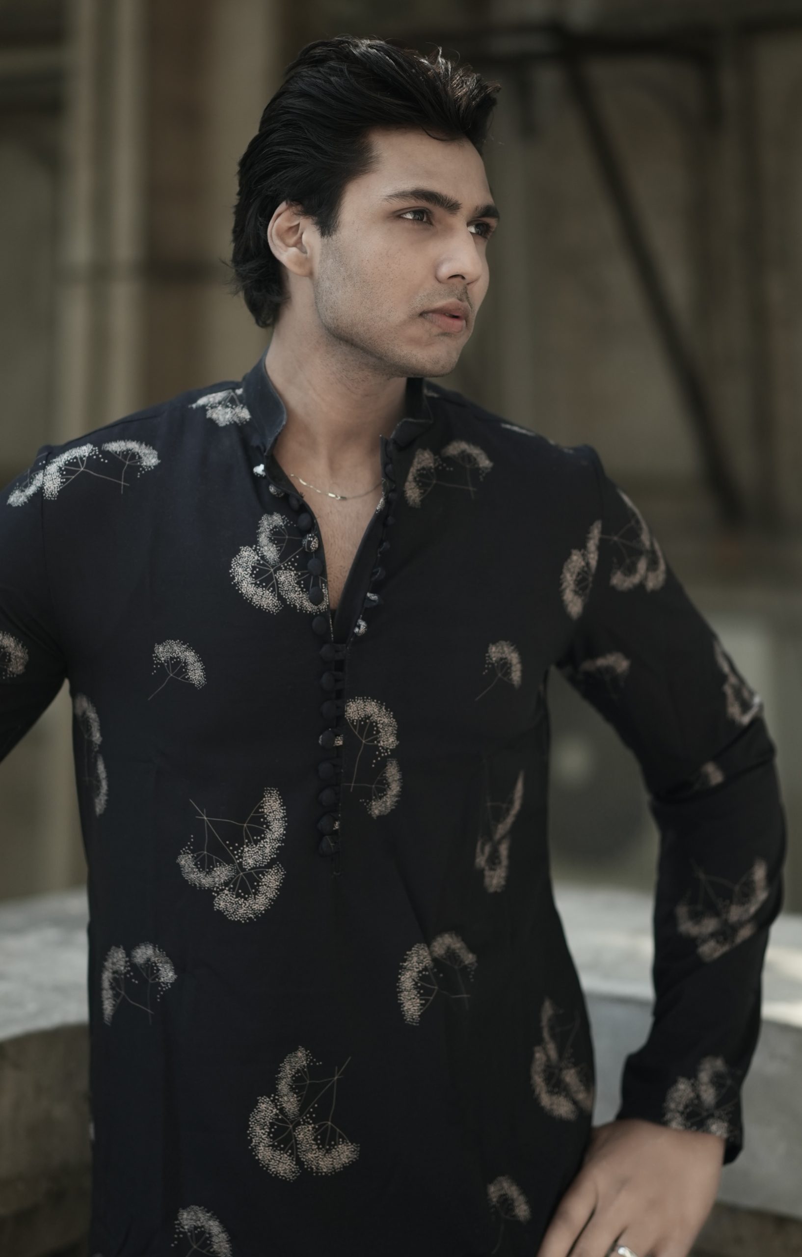 Mid Night Flora Black Punjabi - Image 5