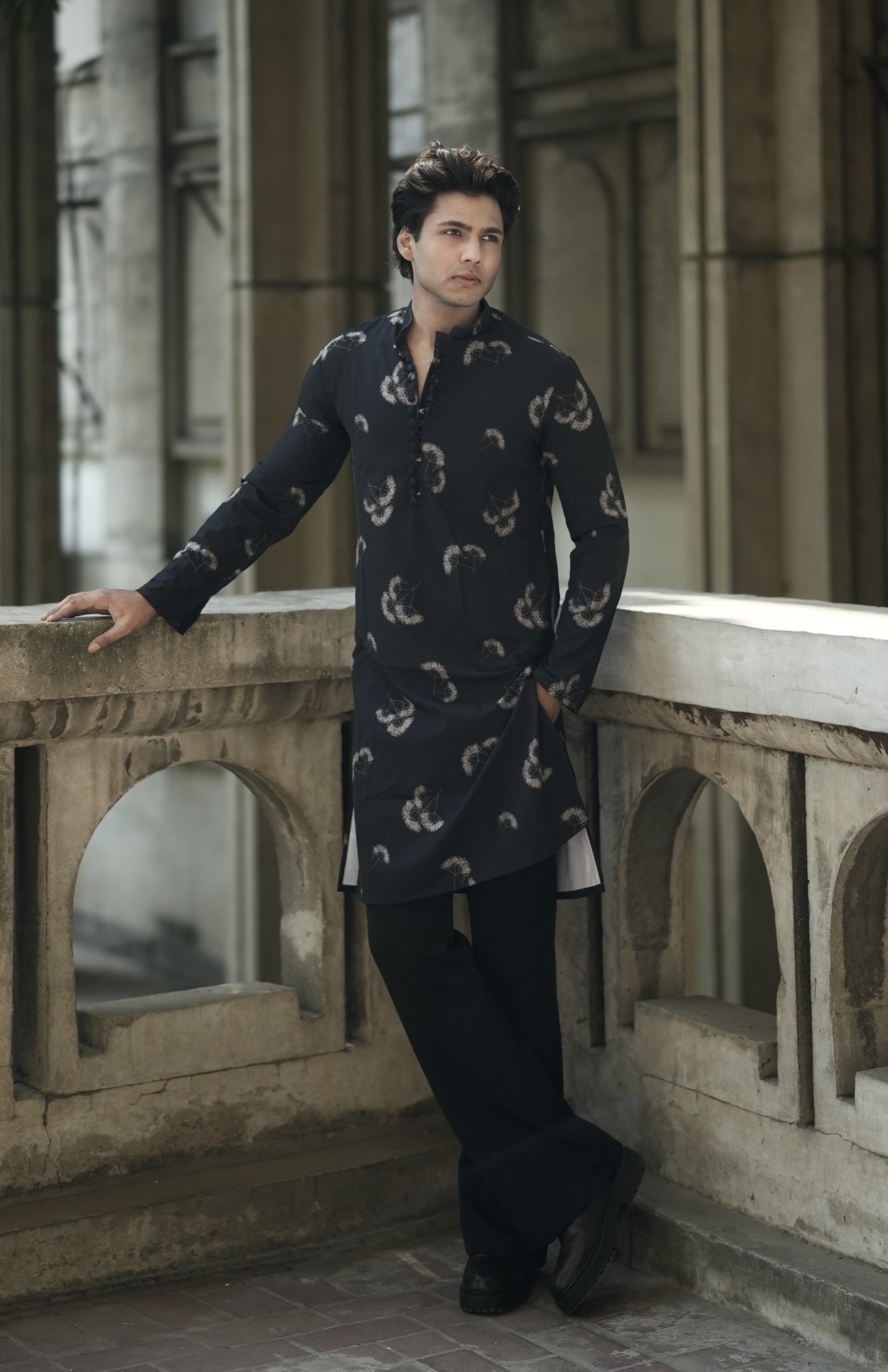 Mid Night Flora Black Punjabi