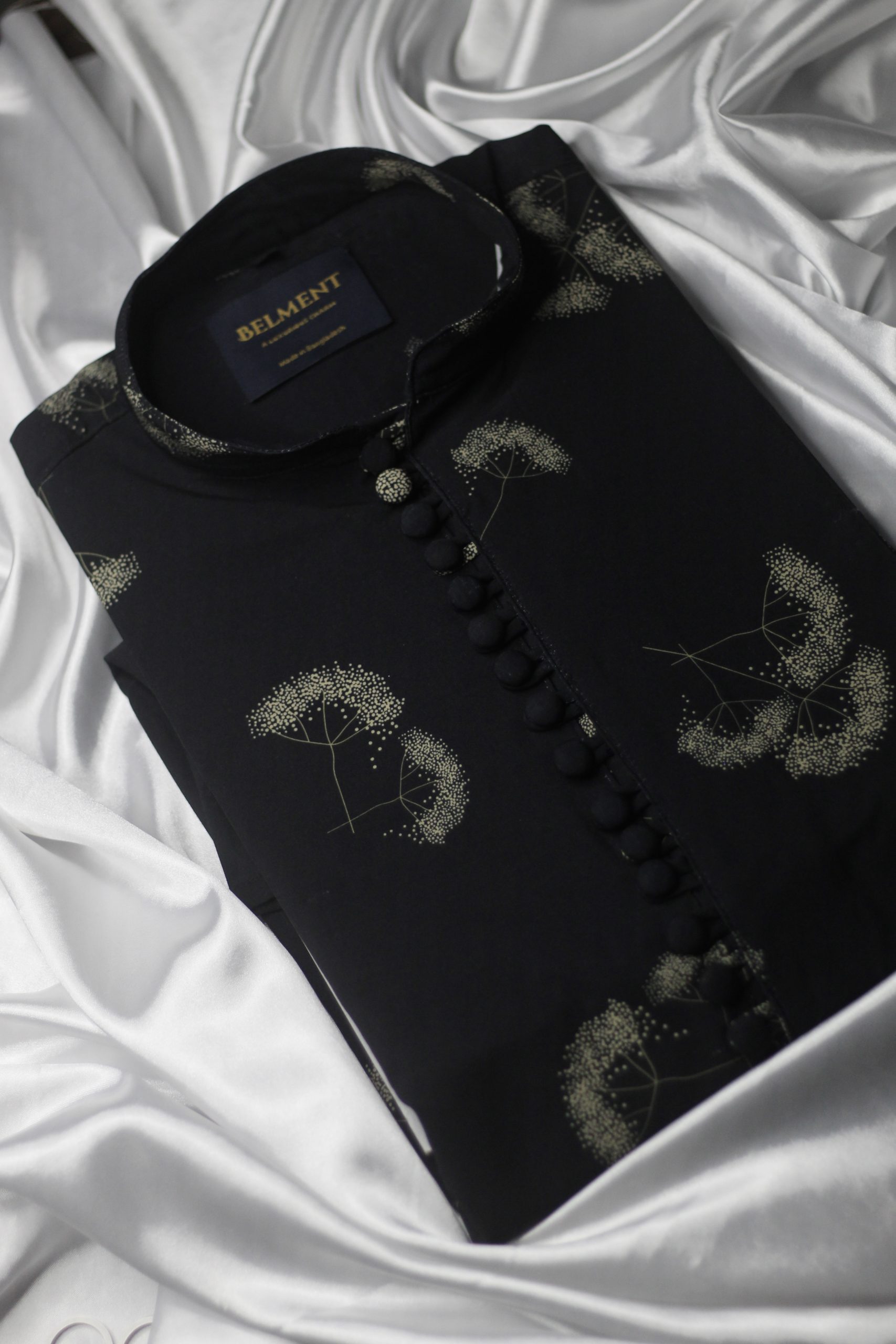 Mid Night Flora Black Punjabi - Image 3