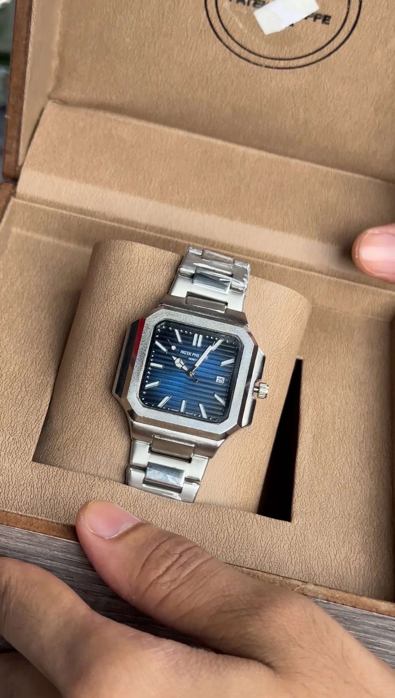 OCEAN BLUE PATEK PHILIPPE CUBITUS WITH ORGINAL BOX